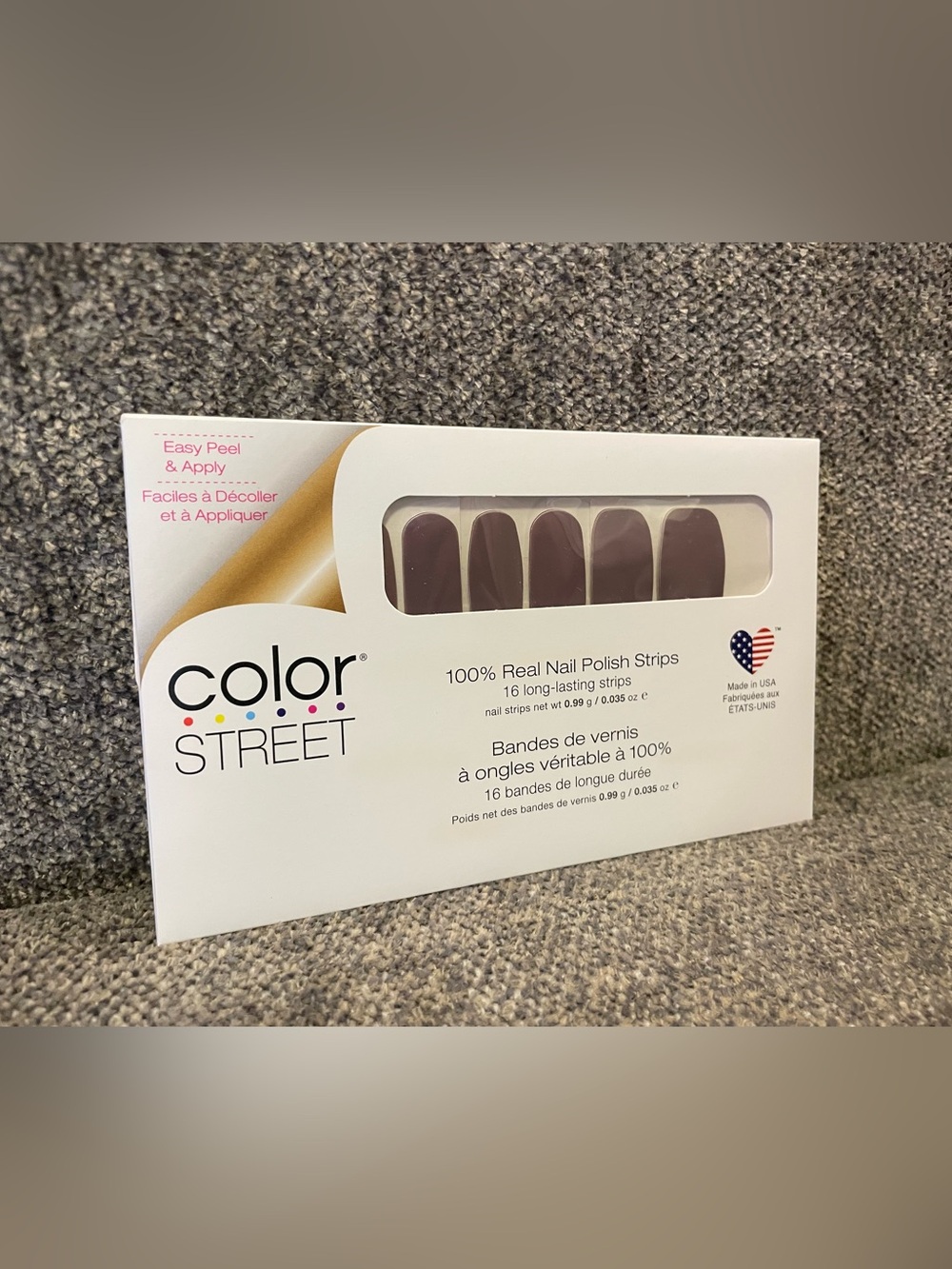 Color Street Press-On Nail Strips - Deep Mauve Plum